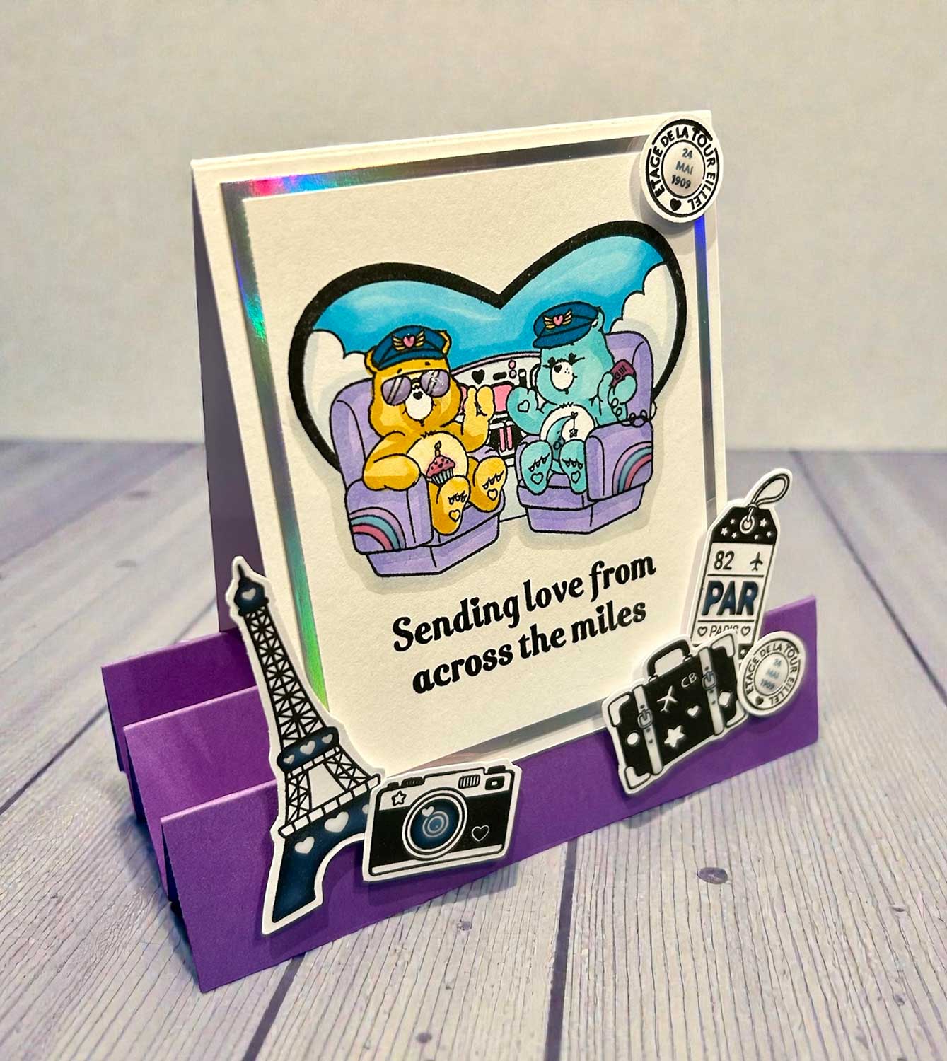 Care Bears Die and A5 Stamp Set Bon Voyage | Across The Miles - Image 3