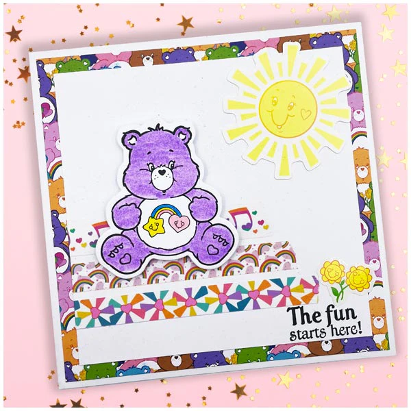 Care Bears Die and A5 Stamp Set Positive Vibes | Rainbows & Clouds - Image 3