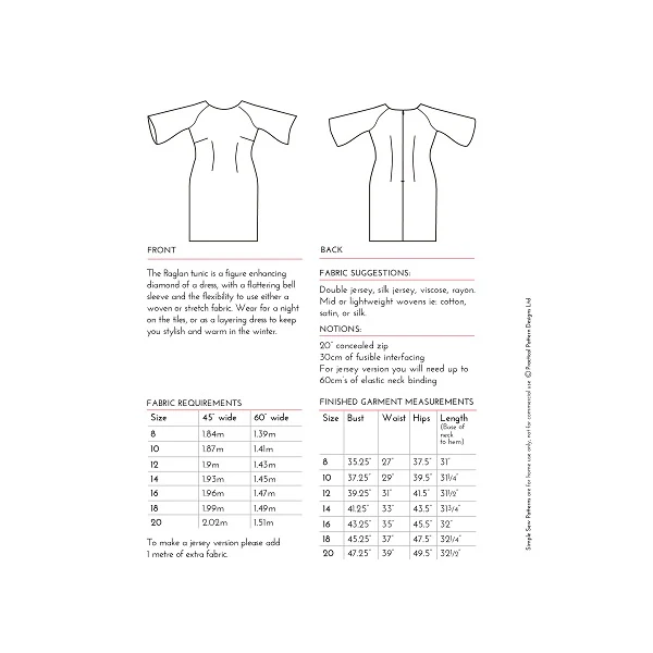 Digital Download | Simple Sew Raglan Dress Pattern - Image 9