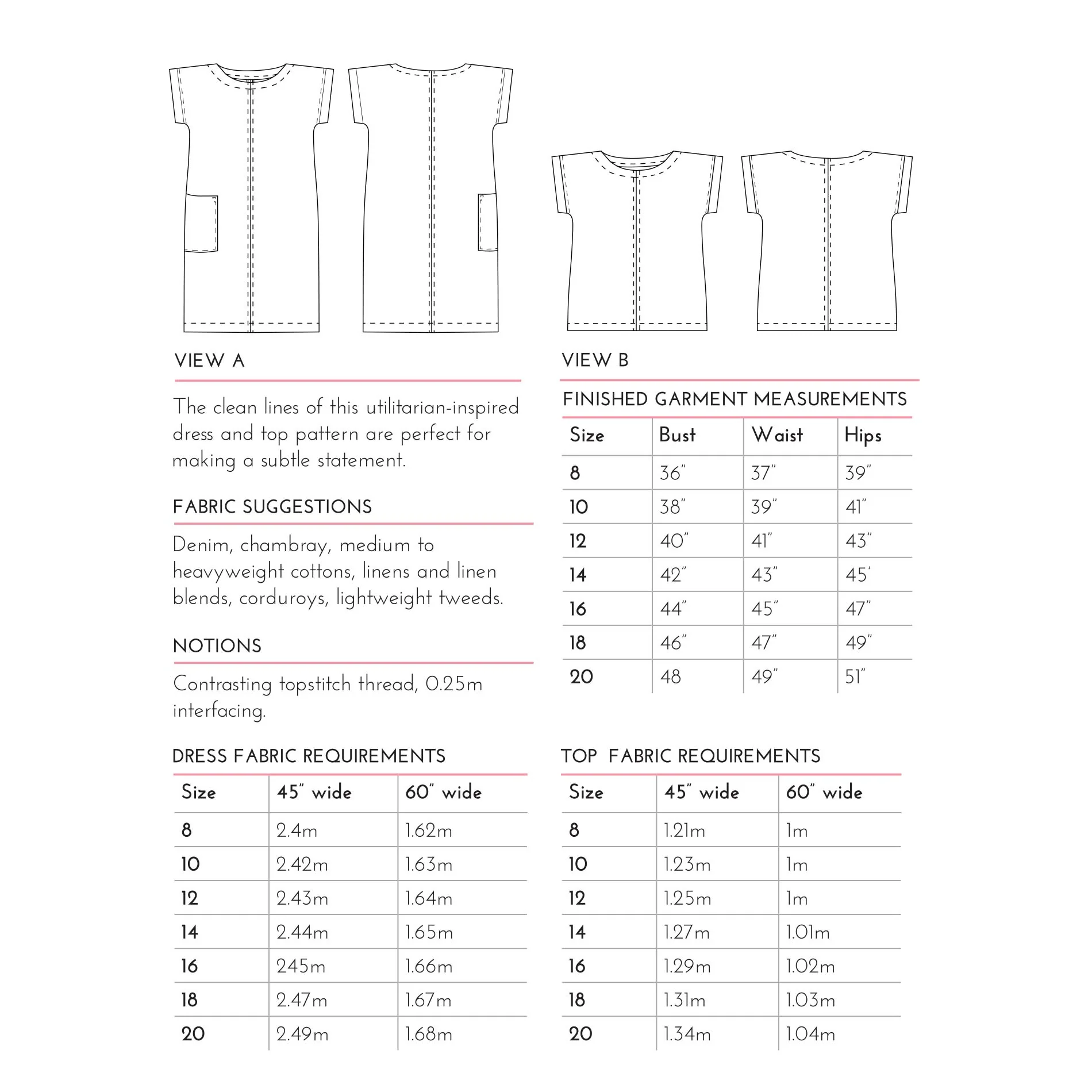 Digital Download | Simple Sew Zoe Dress and Top Pattern - Image 2