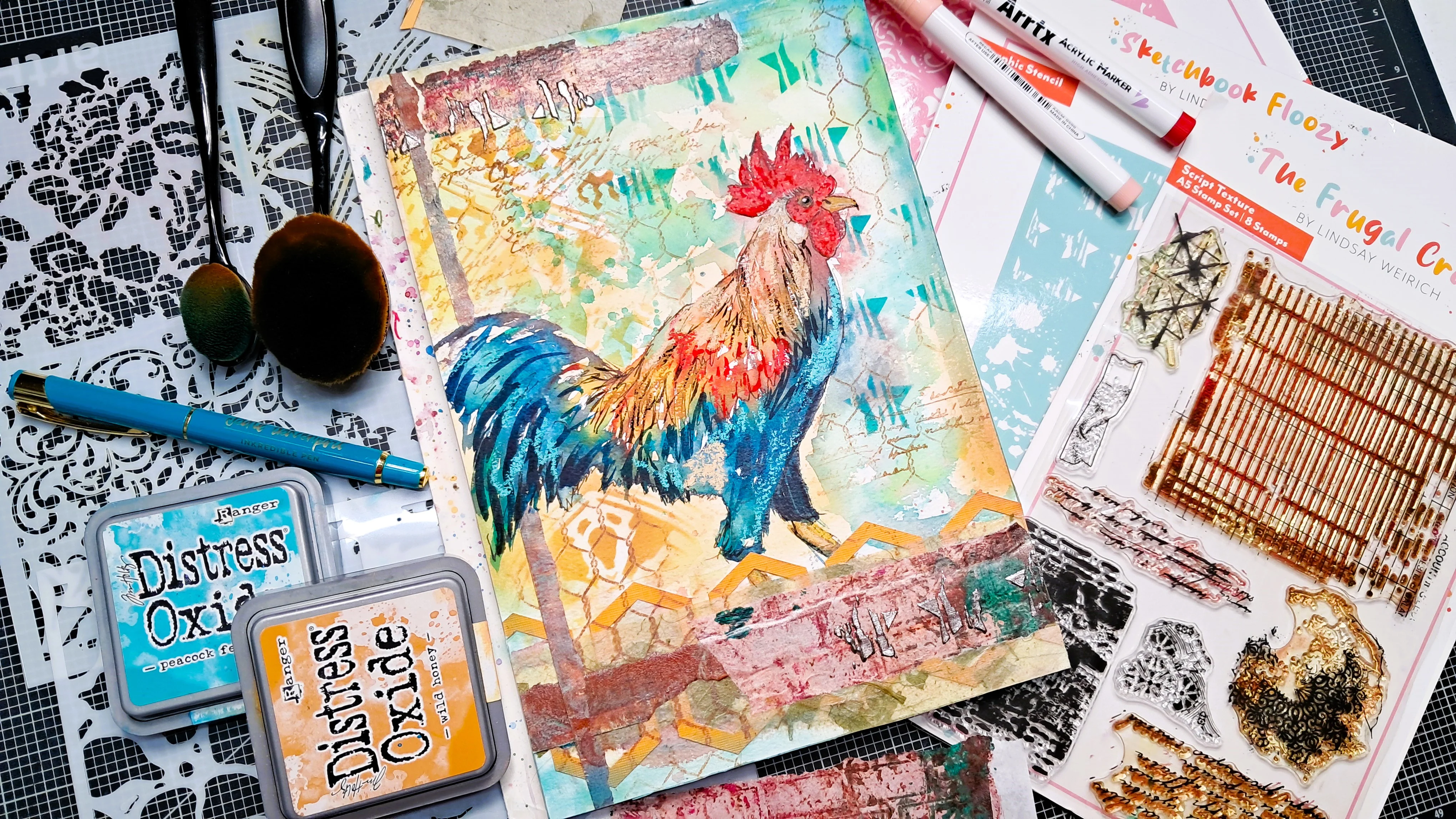 Frugal Crafter A5 Stamp Set Script Texture  | Palette of Possibilities - Image 3