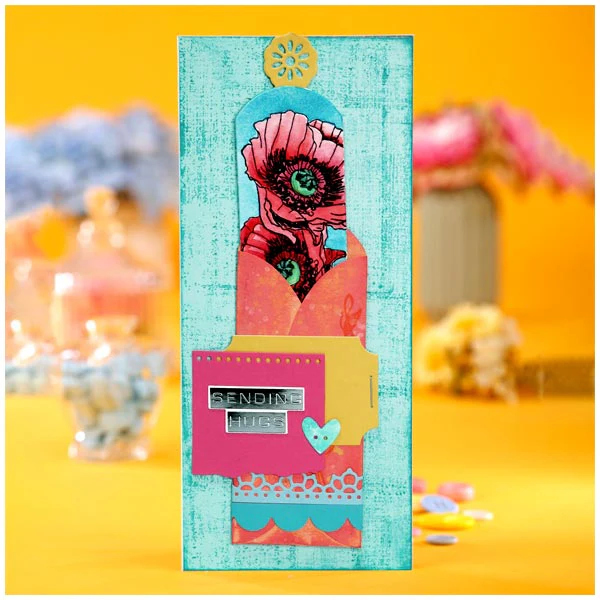 Frugal Crafter Die Set Watercolour Florals Library Pocket & Bookmark Sleeve by Lindsay Weirich - Image 3