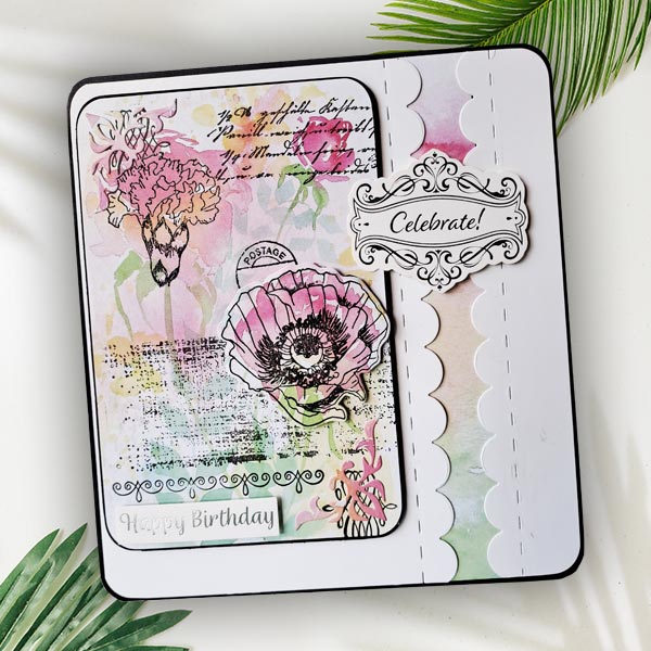 Frugal Crafter Ephemera Pack Watercolour Florals Foiled Vellum Sentiments by Lindsay Weirich - Image 4