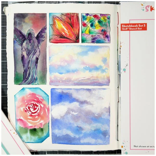 Frugal Crafter Stencil and Mask Set Sketchbook Floozy Set 2 | 5in x 7in - Image 3