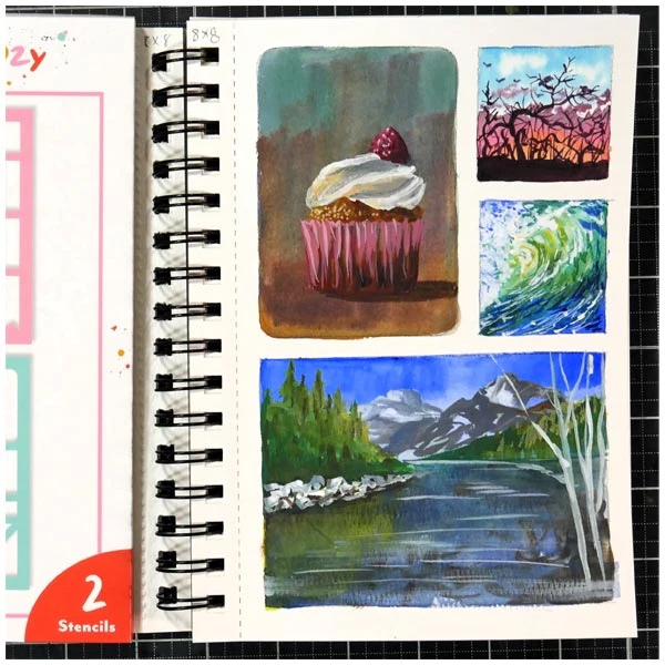 Frugal Crafter Stencil and Mask Set Sketchbook Floozy Set 2 | 5in x 7in - Image 5