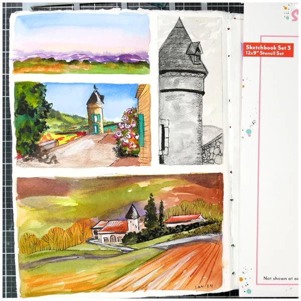 Frugal Crafter Stencil and Mask Set Sketchbook Floozy Set 3 | 9in x 12in - Image 3