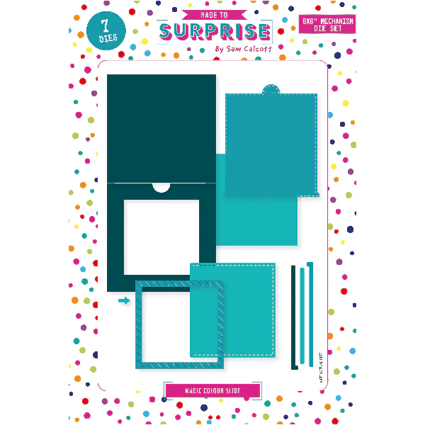 Made to Surprise 6in x 6in Mechanism Die Set Magic Colour Slide | Set of 7