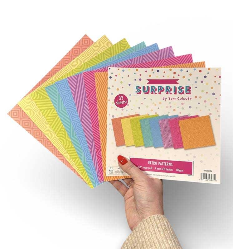 Made to Surprise 8'' x 8'' Paper Pack Retro Patterns  | Swivel & See - Image 2