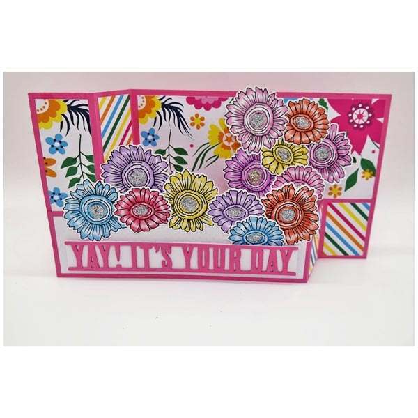 Made To Surprise A5 Clear Stamp Set Funky Flowers by Sam Calcott | Set of 15 - Image 12