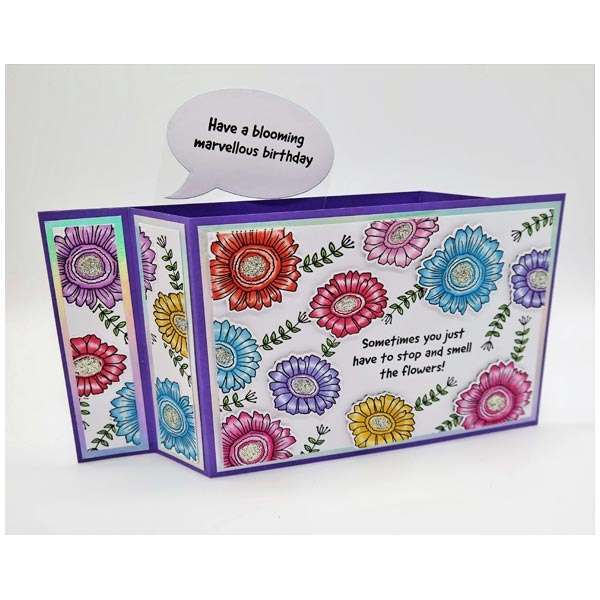 Made To Surprise A5 Clear Stamp Set Funky Flowers by Sam Calcott | Set of 15 - Image 15