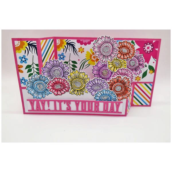 Made To Surprise A5 Clear Stamp Set Funky Flowers by Sam Calcott | Set of 15 - Image 4