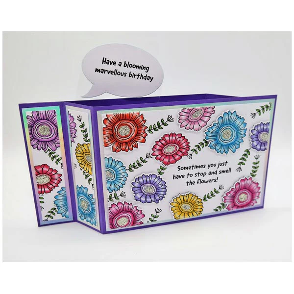 Made To Surprise A5 Clear Stamp Set Funky Flowers by Sam Calcott | Set of 15 - Image 7