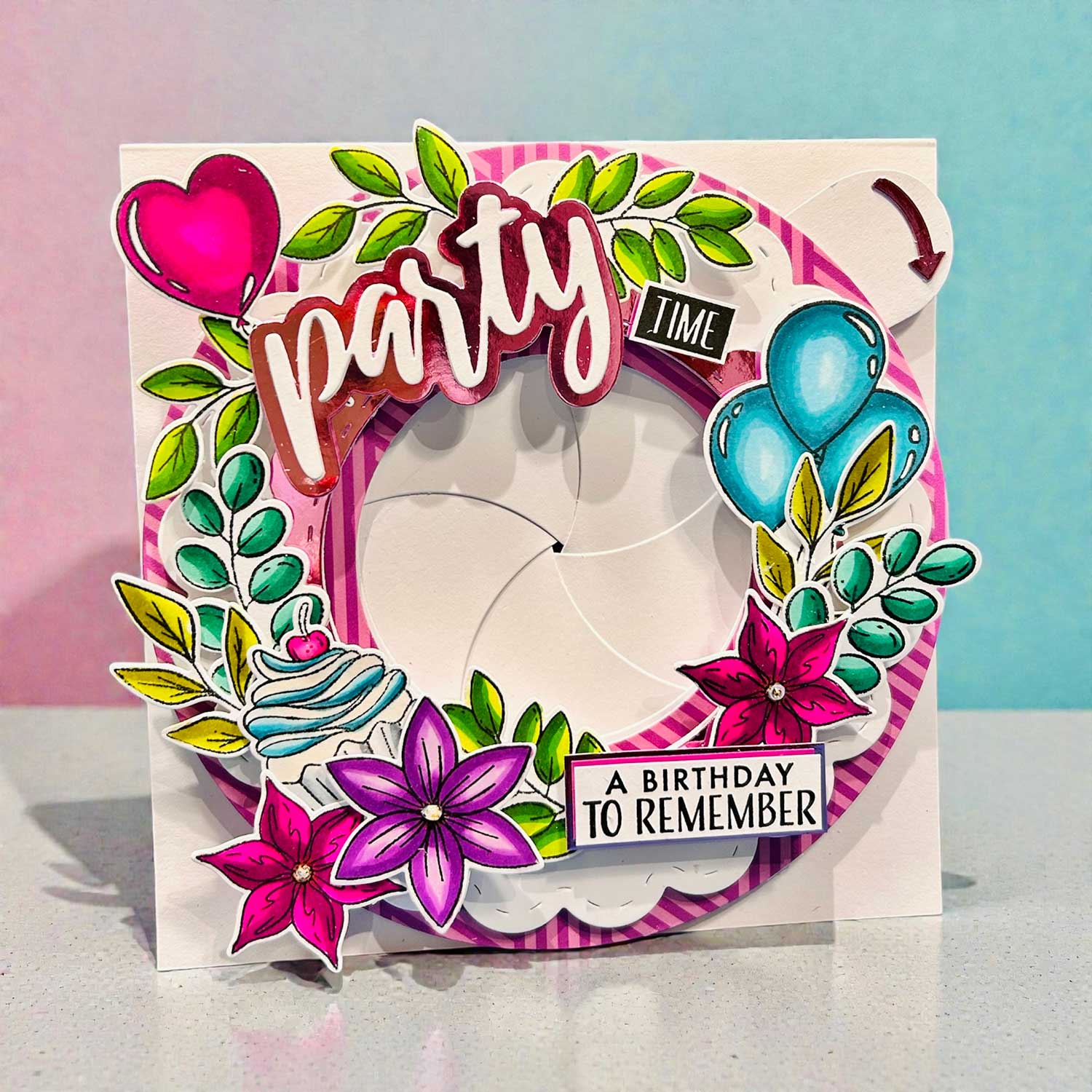 Made to Surprise A5 Stamp and Die Set Birthday Fun | Swivel & See - Image 2