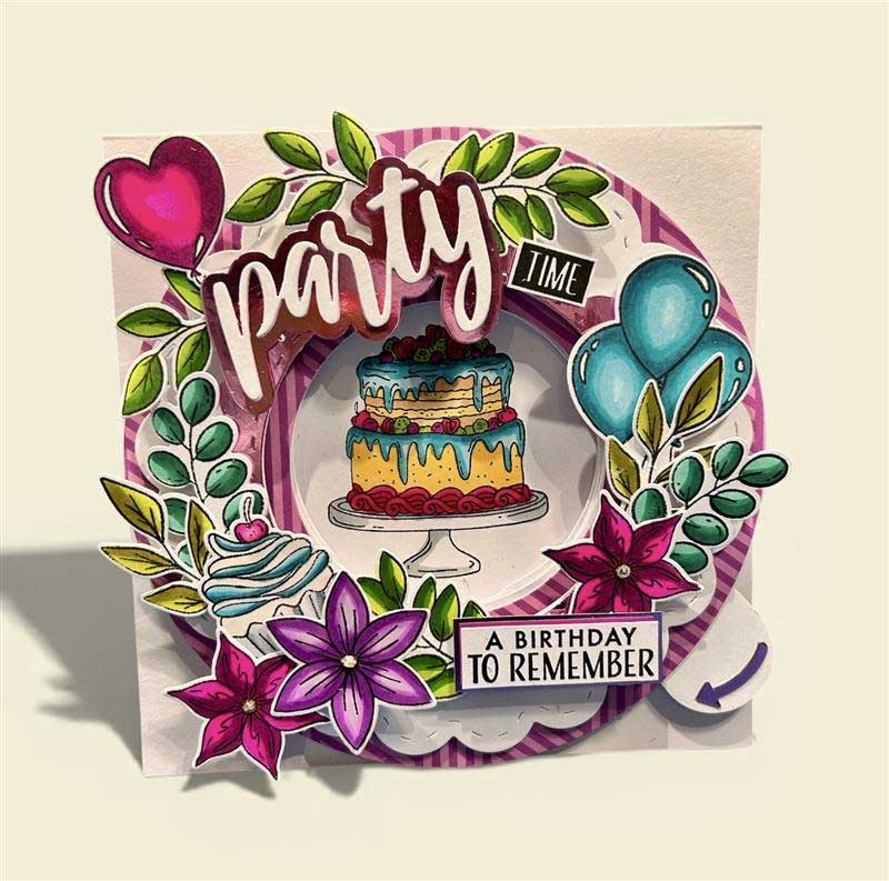 Made to Surprise A5 Stamp and Die Set Birthday Fun | Swivel & See - Image 3