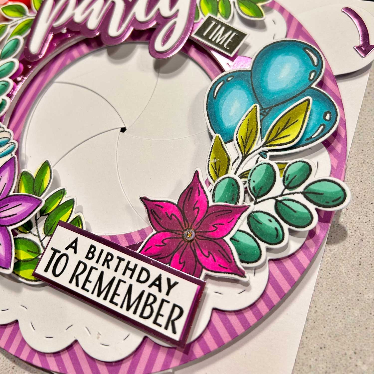 Made to Surprise A5 Stamp and Die Set Birthday Fun | Swivel & See - Image 5