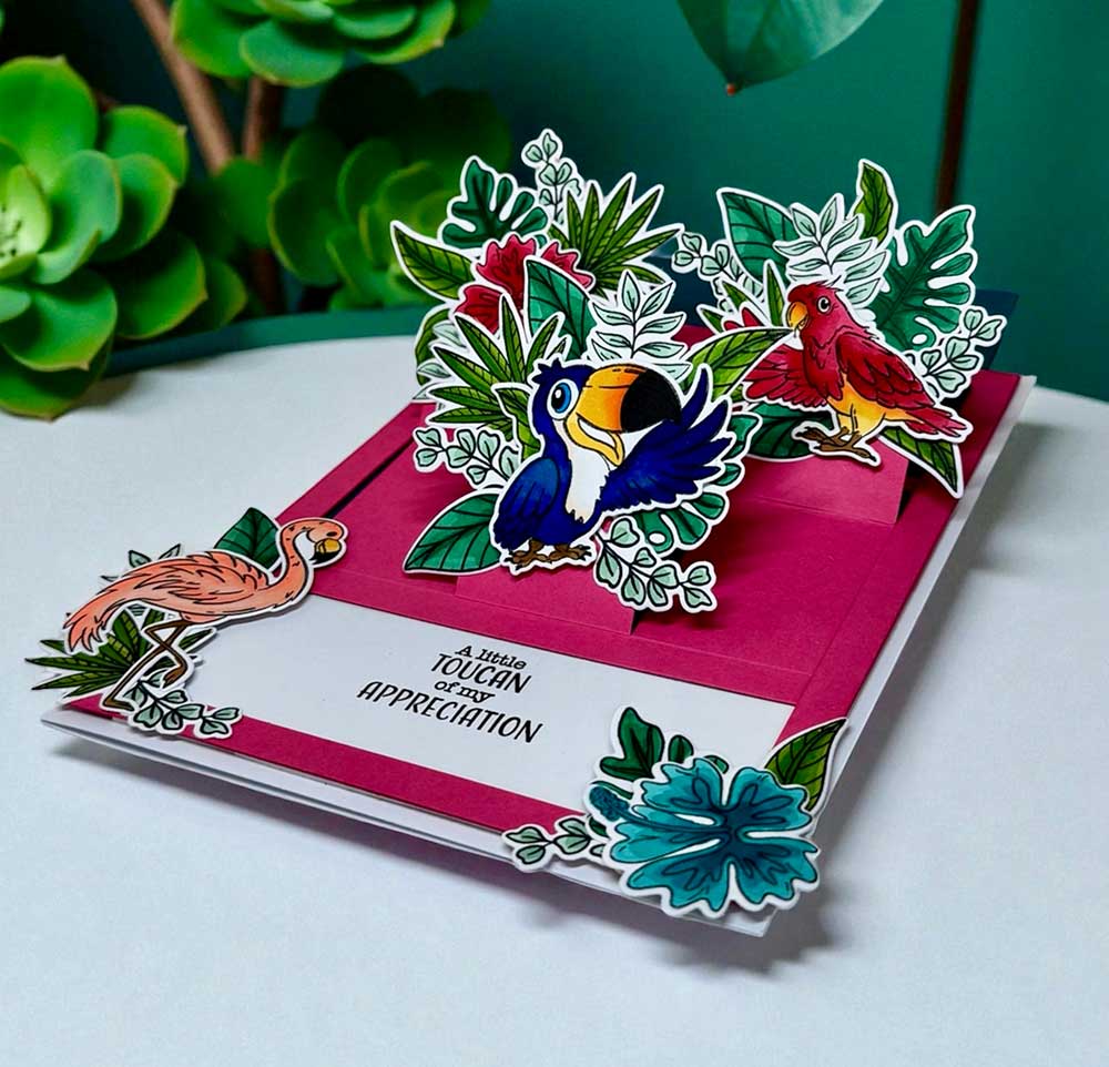 Made to Surprise A5 Stamp and Die Set FLAMIN-GOrgeous | Glide & Slide - Image 2