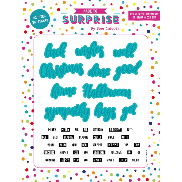 Made to Surprise A5 Stamp and Die Set Mix & Match Sentiments | Enchanted Forest