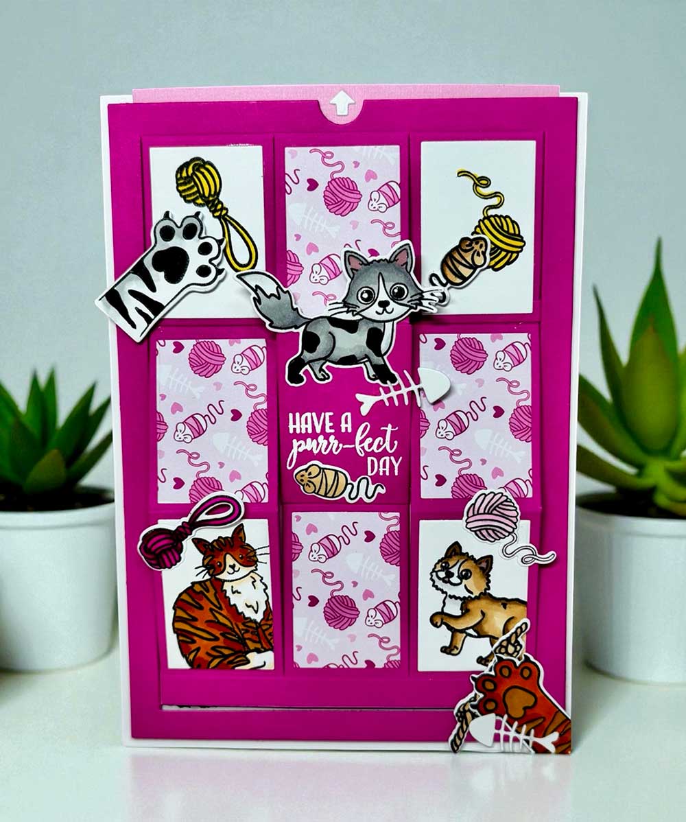 Made to Surprise A5 Stamp and Die Set Paw-sitively Cute | Glide & Slide - Image 3