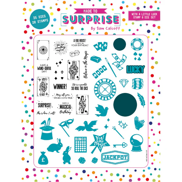 Made To Surprise Stamp & Die Set - With A Little Luck | All Fun & Games