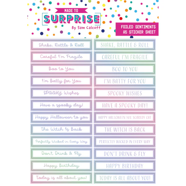Made To Surprise A5 Sticker Pack Spooktacular Sentiments | 4 Sheets