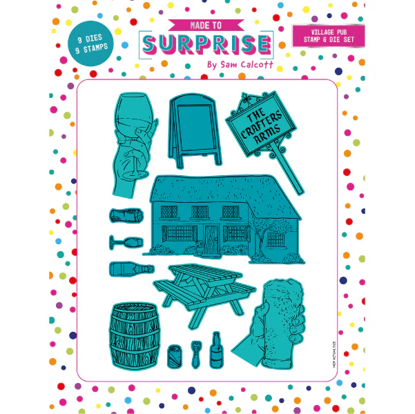 Made to Surprise A5 Village Pub Stamp and Die Set | Celebrate Summer