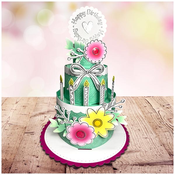 Made To Surprise Die & Clear Stamp Set 3D Delight Additions Love & Cake by Sam Calcott | Set of 28 - Image 2
