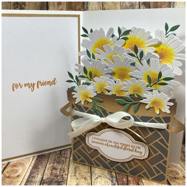 Made To Surprise Die Set 5in x 7in Basket & Mason Jar Set of 2 | Pop-Up Bouquet Collection - Image 3