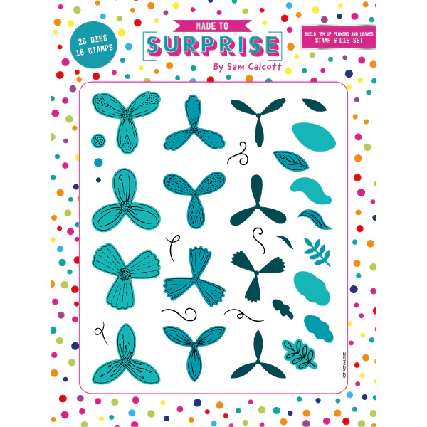Made To Surprise Die & Stamp Set Showstoppers Build 'em Up Flowers & Leaves Layered Dies | Set of 44