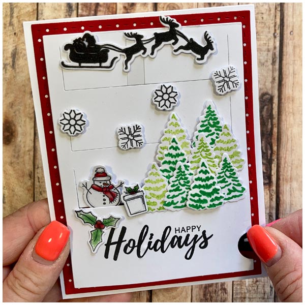 Made To Surprise Stamp & Die Set Moving Scenes Treetops Christmas | Set of 61 - Image 3