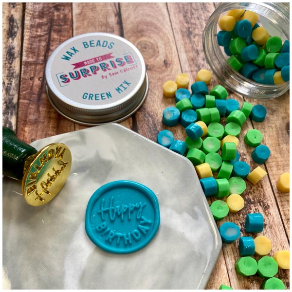 Made To Surprise Wax Seal Beads Set Happy Mail Green Mix - Image 4
