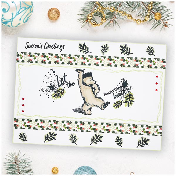 Paddington A5 Clear Stamp Festive Paddington Set of 9 | Festive Paddington Collection - Image 2