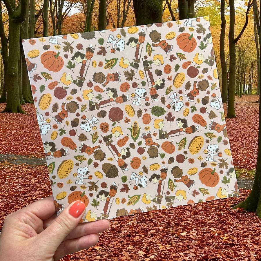 Peanuts 8 x 8 Paper Pack Fall Is Here | Chill Out & Be Thankful - Image 13