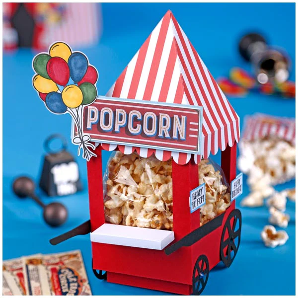 Simply Made Crafts Fairground Attraction Popcorn Cart 3D die set - Image 3